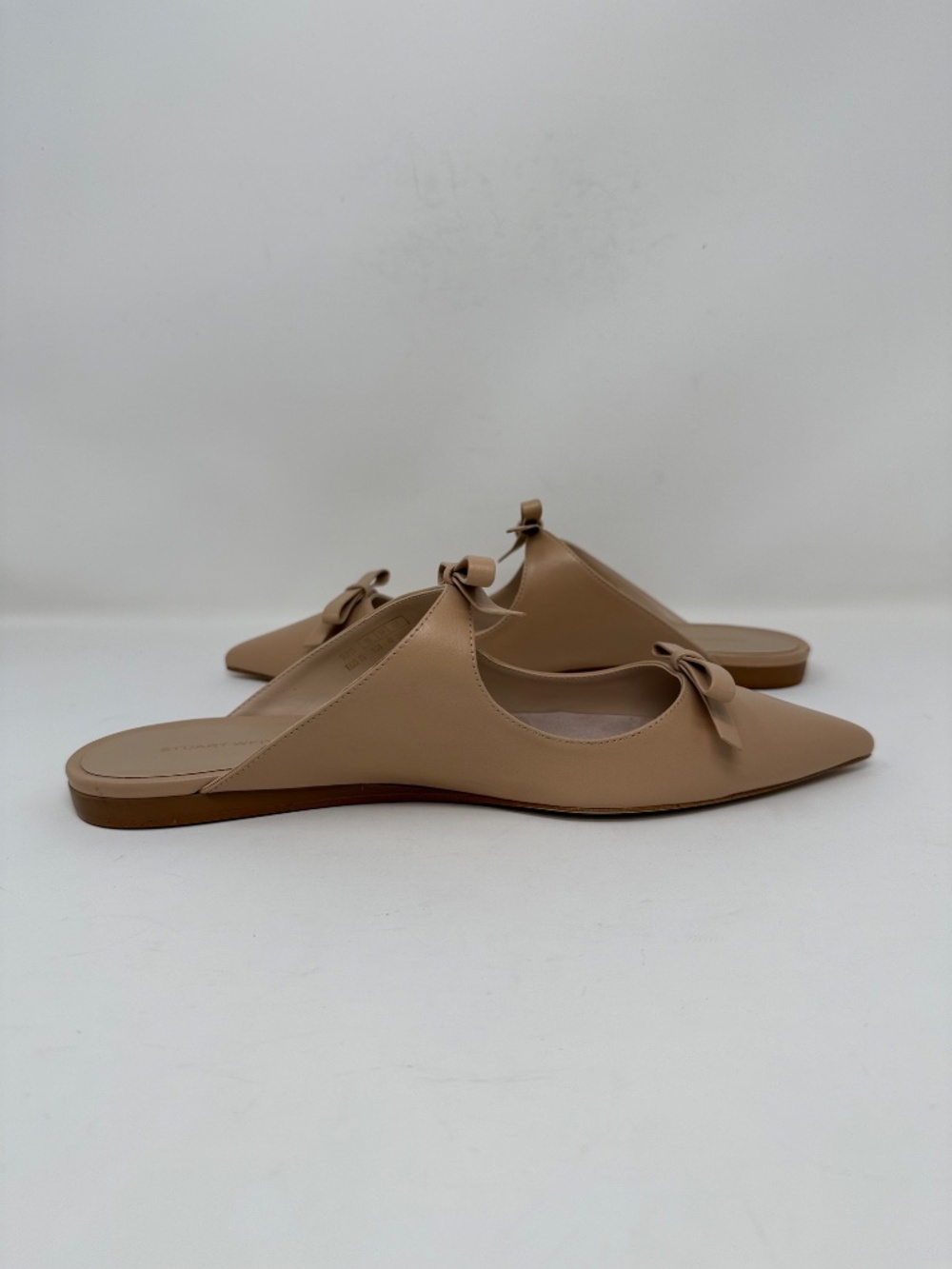 New Stuart Weitzman Reese Flat Slide Golden Beige Sz 9.5 - Picture 11 of 13